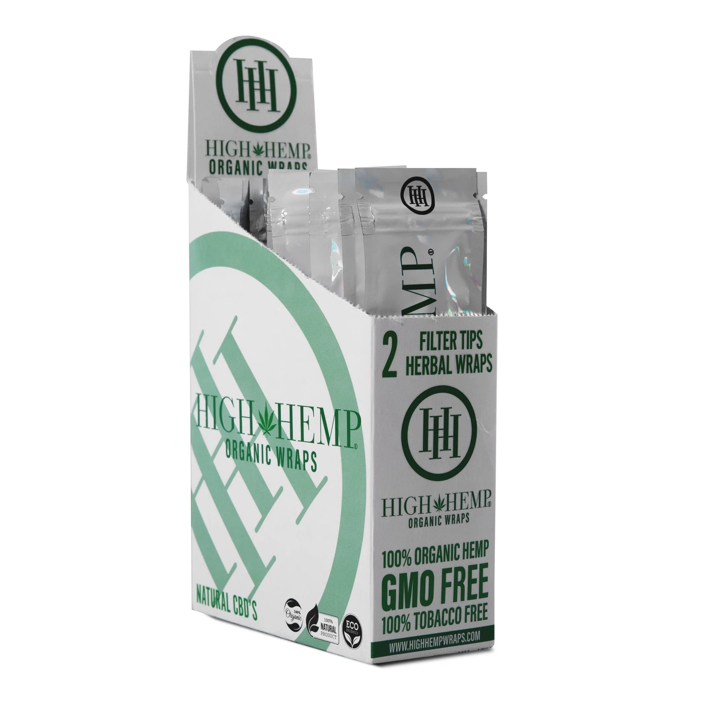 High Hemp Organic Wraps - Pack of 2 - Display of 25 Packs