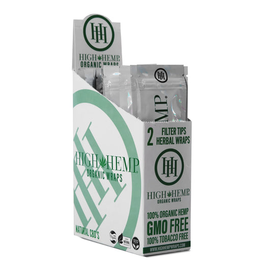 High Hemp Organic Wraps - Pack of 2 - Display of 25 Packs